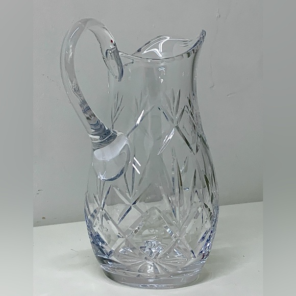 Brand New Vintage Unused Leaded Deep Cut Crystal Starburst Pattern Jug Pitcher - Picture 3 of 16